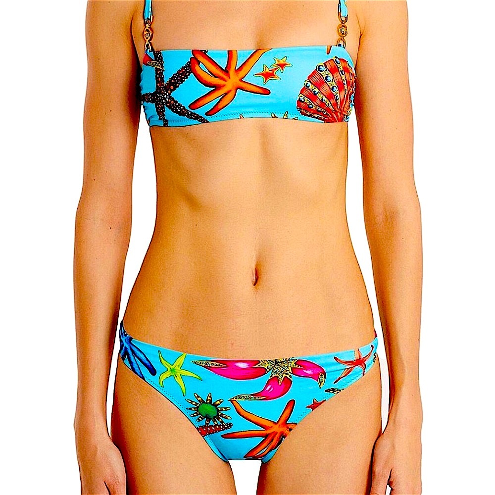 Top & Matching Bottom Bikini From The Trésure De La Mer Collection X Versace